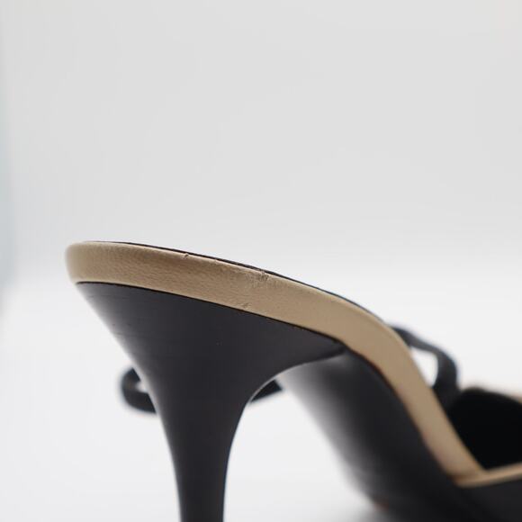 Sergio Rossi Leather Pointed Toe Slingback Pumps Size 37 - Picture 9 of 11